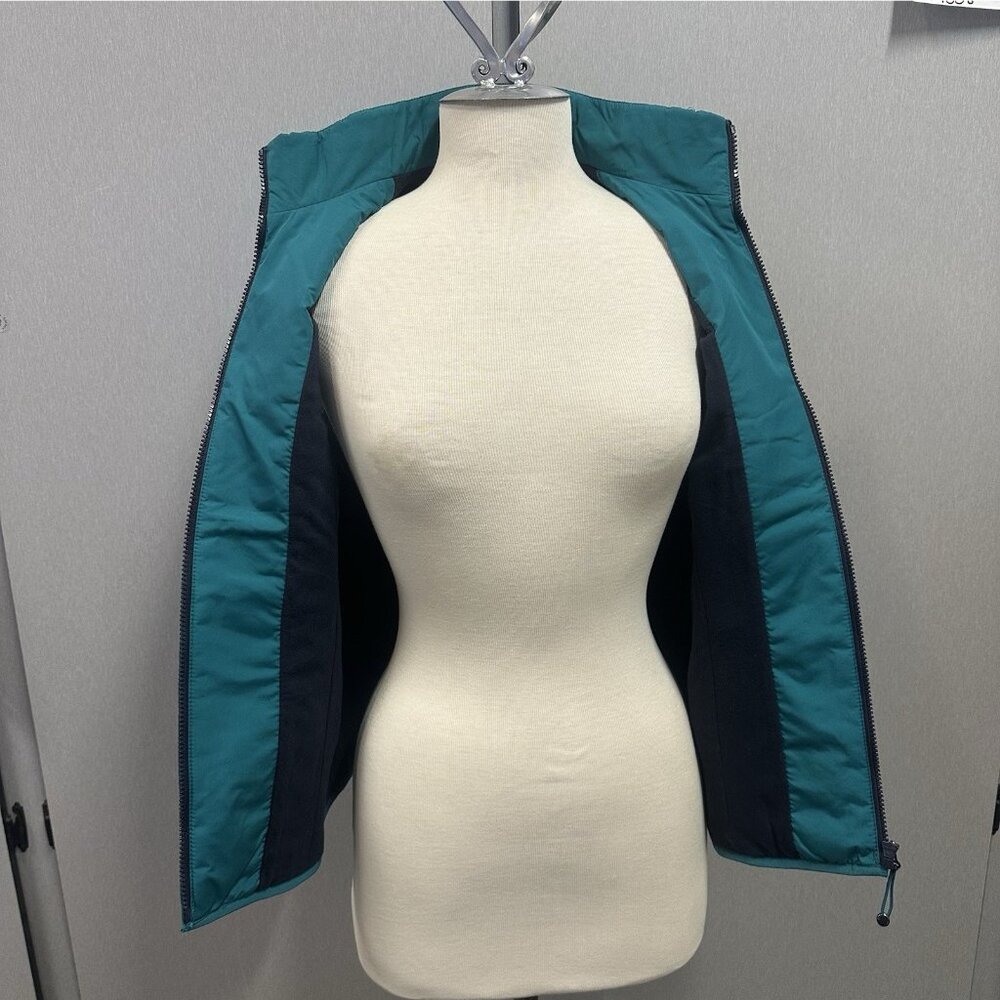 T by Talbots Quilted Puffer Vest Teal Zip Front Lightweight Active Jacket XS - Picture 5 of 8